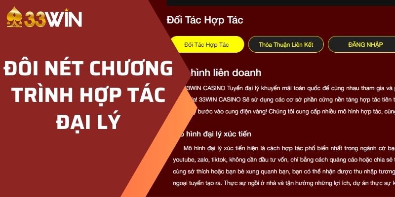 Đôi nét chương trình hợp tác đại lý hấp dẫn của nhà cái 